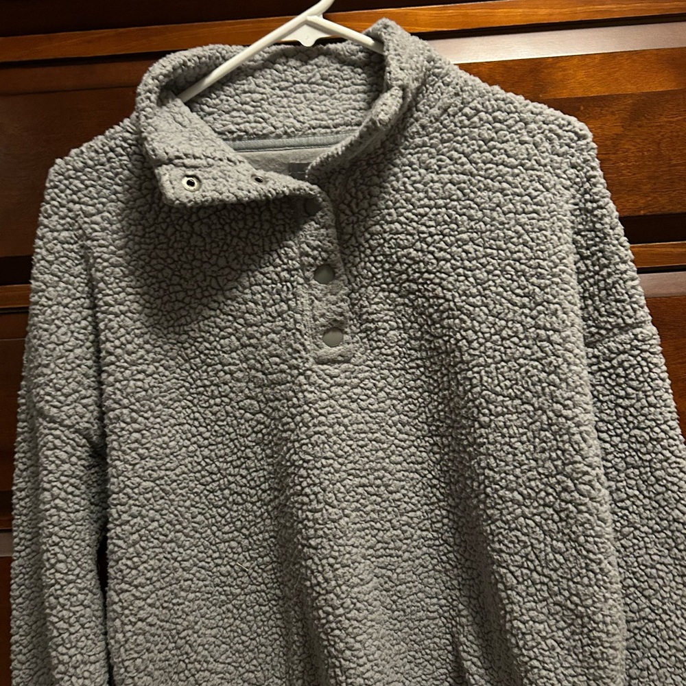 Men's Gray Sherpa Sweater